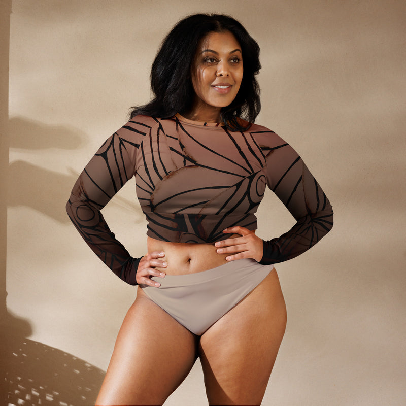 Sienna Recycled Long-Sleeve Crop Top