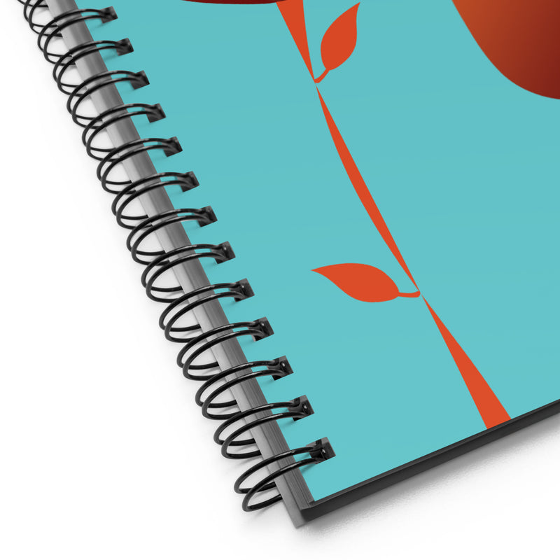 Redblossom Spiral Notebook - 140 Dotted Pages