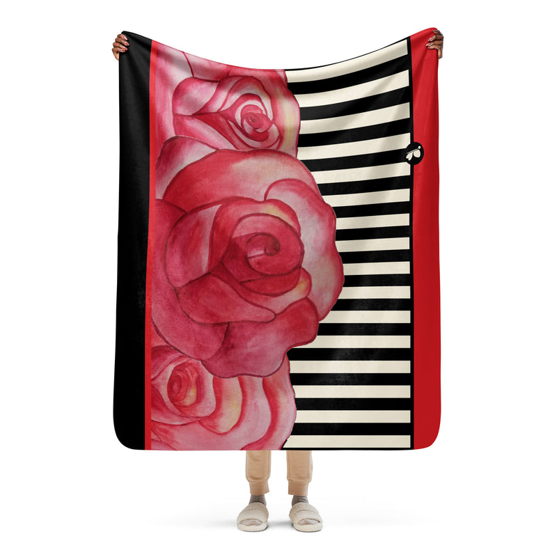 Rose Sherpa Blanket 50" by 60"