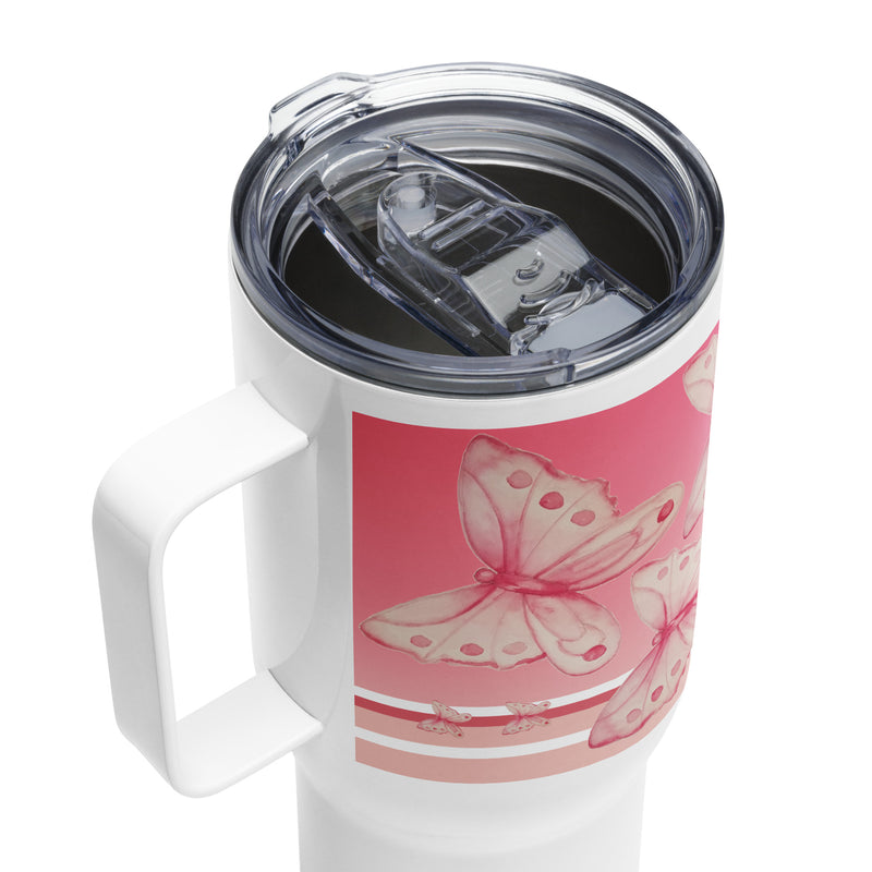 Goddess Pink Travel Mug with Handle - 25 oz