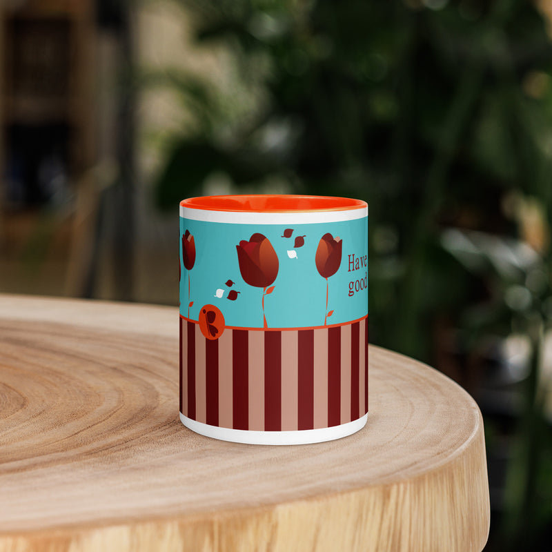 Redblossom Mug with Orange Color Inside 11 oz