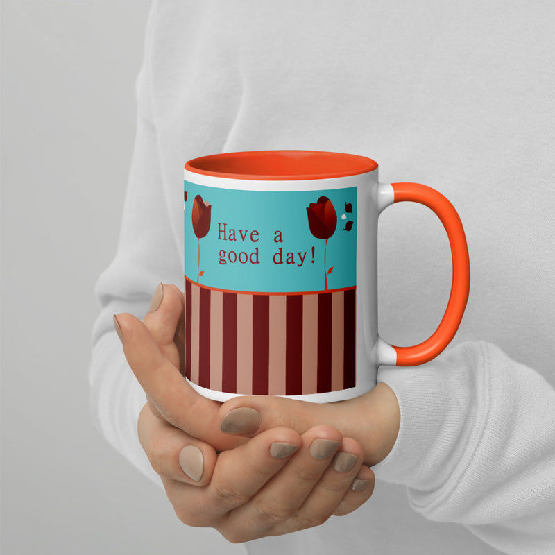 Redblossom Mug with Orange Color Inside 11 oz