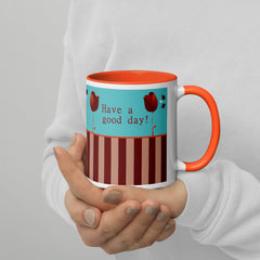 Redblossom Mug with Orange Color Inside 11 oz