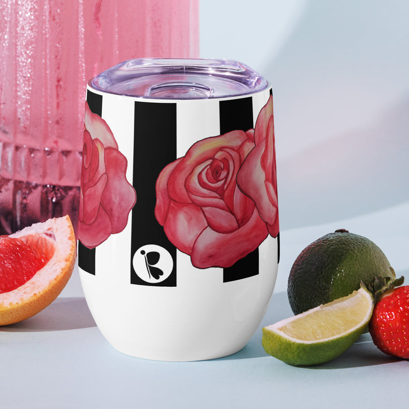 Rose with Stripes Tumbler 12oz