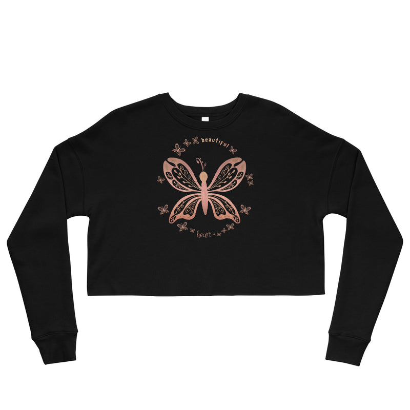 Sienna "Beautiful" Fleece Crop Sweatshirt
