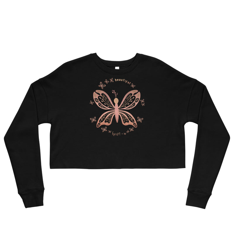 Sienna "Beautiful" Fleece Crop Sweatshirt