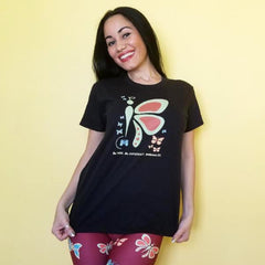 This Butterflylove T-Shirt is for you! Pre-shrunk to make sure your size is maintained throughout several washes. Use it with your favorite leggings and jeans by RedButterfly by Omaris