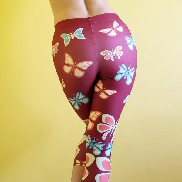 Butterflylove Red Capris Super soft and comfortable. Butterflies all over a beautiful red canvas.  - 82% polyester/18% spandex  - The material has a four-way stretch. Perfect for your curves  - Made with a smooth, comfortable microfiber yarn by RedButterfly by Omaris