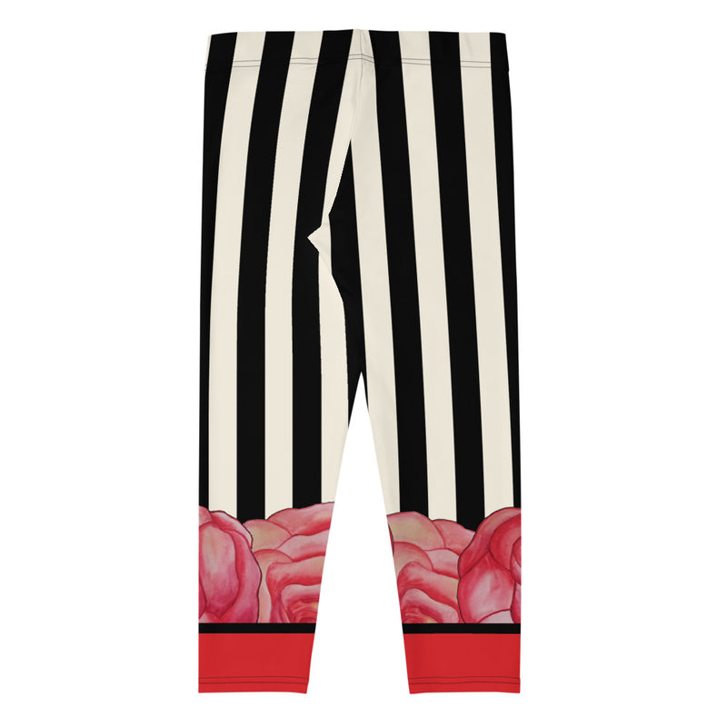 Rose Stripes and Petals Capris