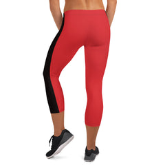 Feels like butter! RedButterfly Red Capri Leggings are super soft and comfortable. True size and sweatproof!   - 82% polyester, 18% spandex - 38–40 UPF - Material has a four-way stretch, which means fabric stretches and recovers on the cross and lengthwise grains - Made with a smooth, comfortable microfiber yarn - Precision-cut and hand-sewn after printing