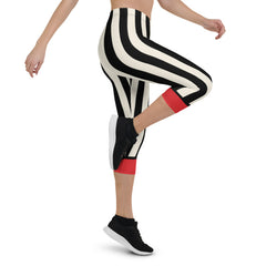 Rose Stripes Capris