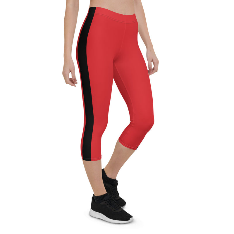 Feels like butter! RedButterfly Red Capri Leggings are super soft and comfortable. True size and sweatproof!   - 82% polyester, 18% spandex - 38–40 UPF - Material has a four-way stretch, which means fabric stretches and recovers on the cross and lengthwise grains - Made with a smooth, comfortable microfiber yarn - Precision-cut and hand-sewn after printing