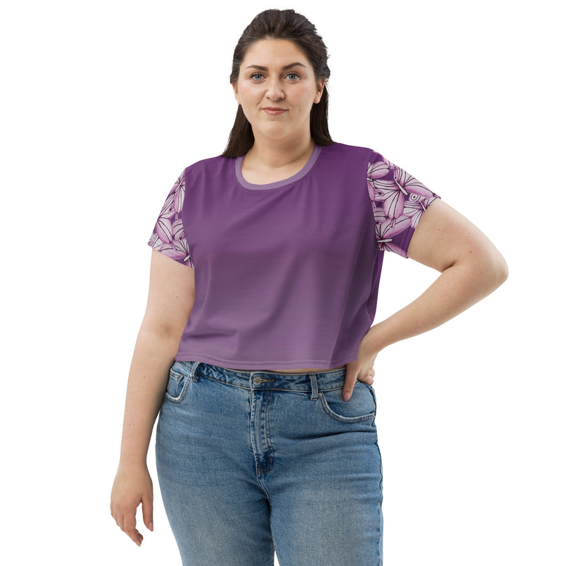 Goddess Purple Crop Tee