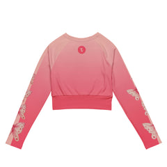 Goddess Pink Recycled Long Sleeve Crop Top