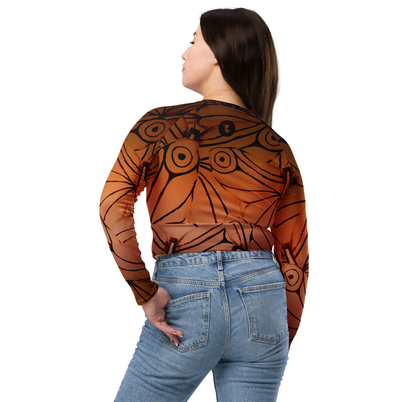 Sienna Caramel Recycled Long-Sleeve Crop Top