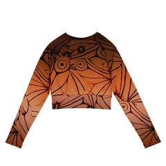 Sienna Caramel Recycled Long-Sleeve Crop Top