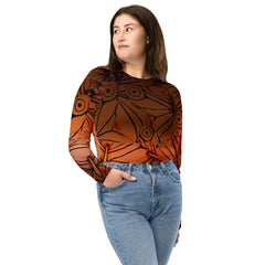 Sienna Caramel Recycled Long-Sleeve Crop Top