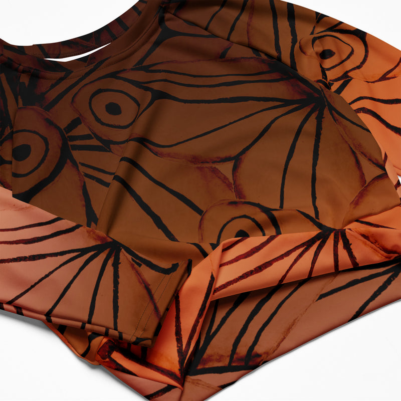 Sienna Caramel Recycled Long-Sleeve Crop Top