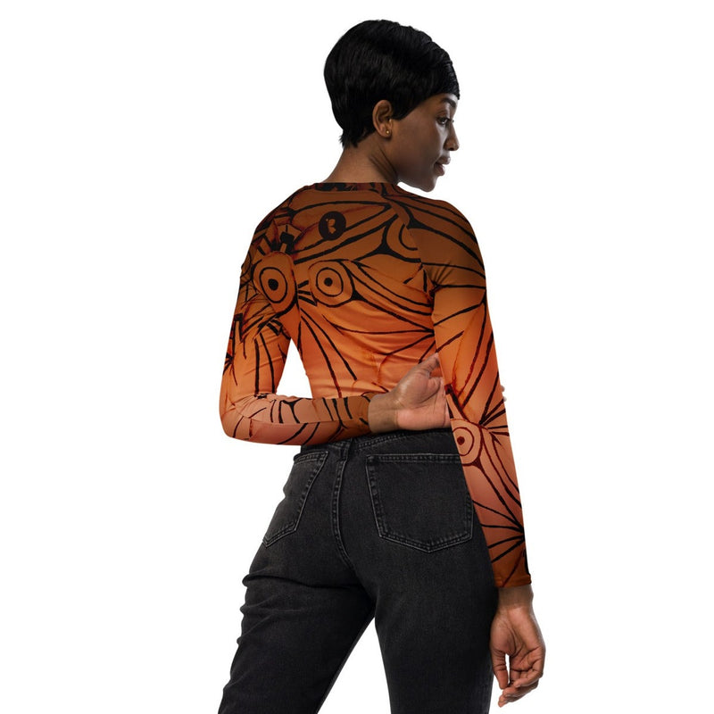 Sienna Caramel Recycled Long-Sleeve Crop Top