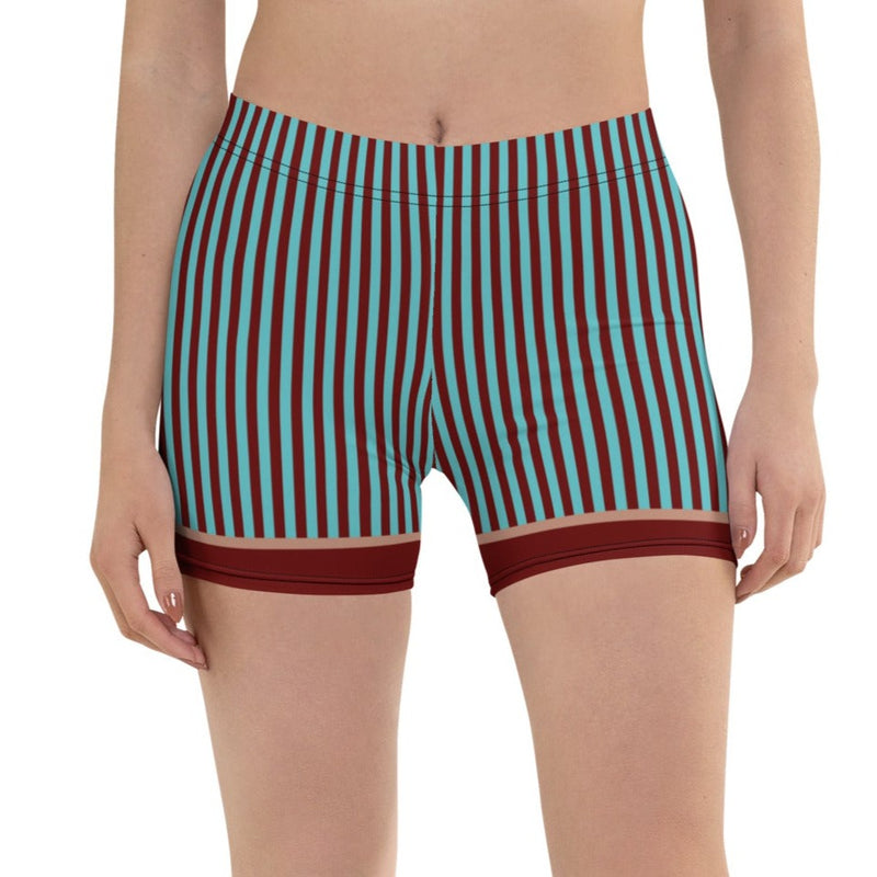 RedBlossom Blue Stripes Shorts