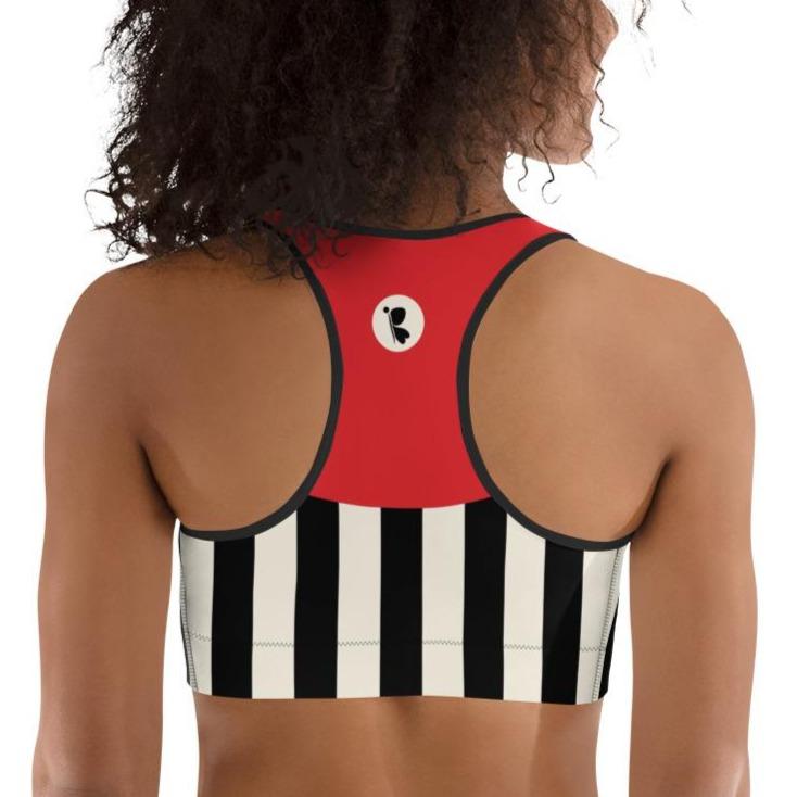 Rose Stripes Sports Bra