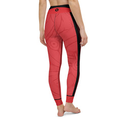 Super soft, stretchy, and comfortable RedButterfly Red High Waisted Yoga Leggings. Order these to make sure your next yoga session is the best one ever! Beautiful watercolor butterfly pattern  - 82% polyester, 18% spandex - Four-way stretch, which means fabric stretches and recovers on the cross and lengthwise grains. - Made with a smooth, comfortable microfiber yarn - Raised waistband