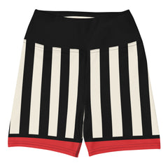 Rose Stripes Yoga Shorts