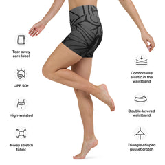 RedButterfly Grey Yoga Shorts