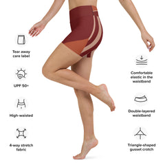 RedBlossom Brown Yoga Shorts