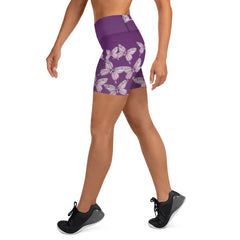 Goddess Purple Butterfly Yoga Shorts