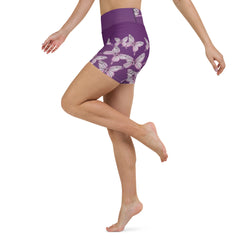 Goddess Purple Butterfly Yoga Shorts