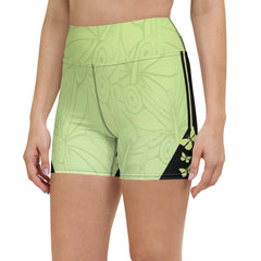 Goddess Mint Stripes Yoga Shorts