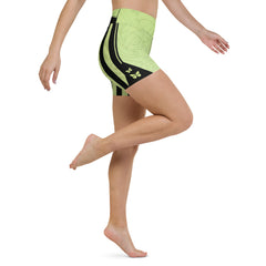 Goddess Mint Stripes Yoga Shorts