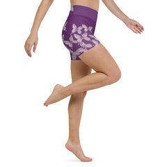 Goddess Purple Butterfly Yoga Shorts