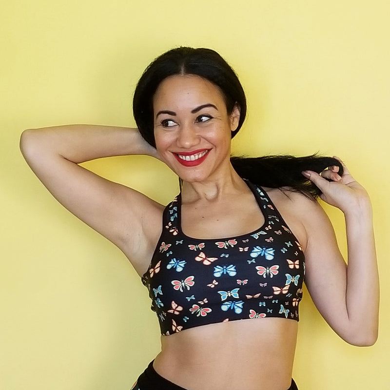 RedButterfly by Omaris, sport bras, sweatproof, butterfly inspired, matching outfits