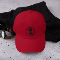 RedButterfly Red Hat has a low profile with an adjustable strap and curved visor.  - 100% chino cotton twill - Unstructured, 6-panel, low-profile - 6 embroidered eyelets