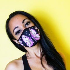 Goddess Purple and Black Face Mask