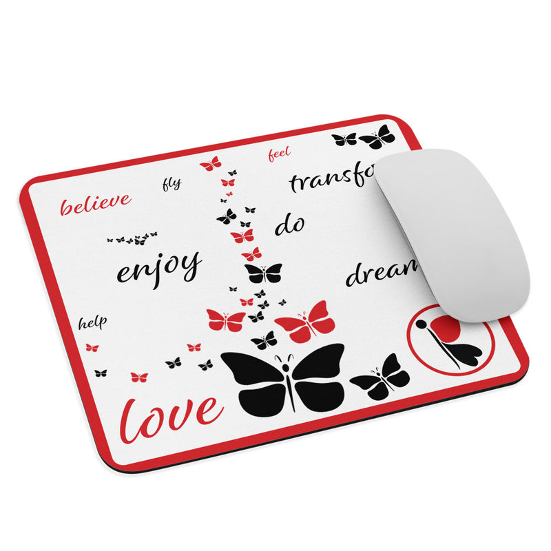 Every mouse needs a good mouse pad! Our mouse pad offers supreme grip and effortless mouse movement, and it does so with style.  - Soft polyester surface - Natural rubber base - Rounded edges