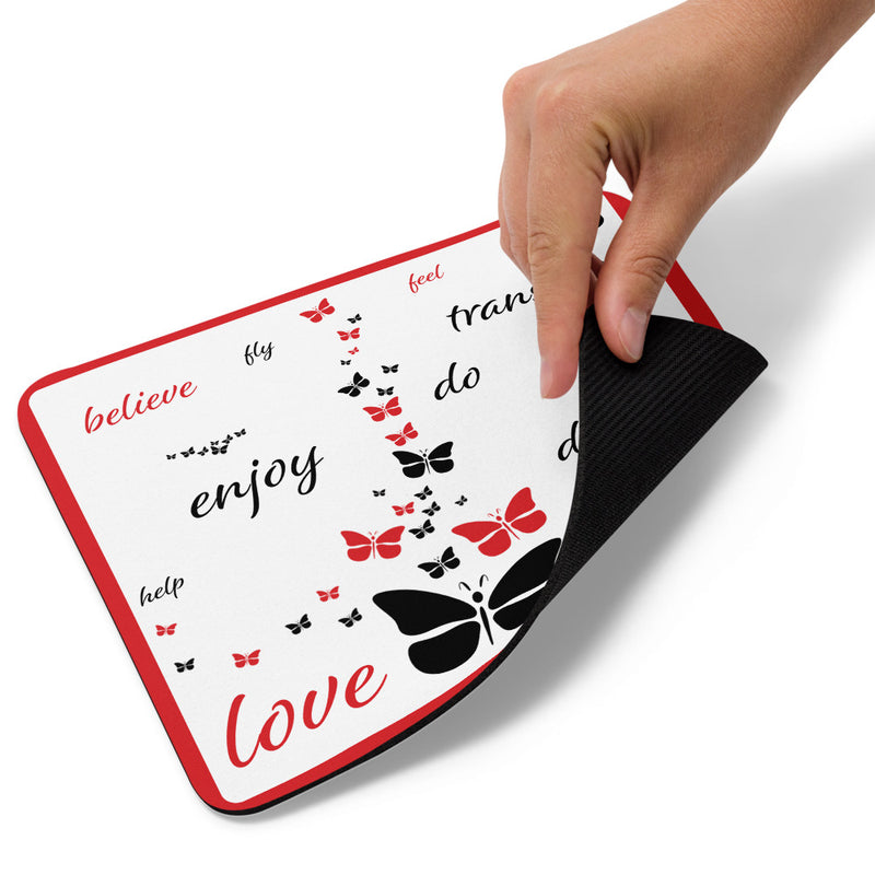 Every mouse needs a good mouse pad! Our mouse pad offers supreme grip and effortless mouse movement, and it does so with style.  - Soft polyester surface - Natural rubber base - Rounded edges