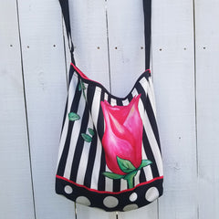 Rose Petals and Stripes Tote