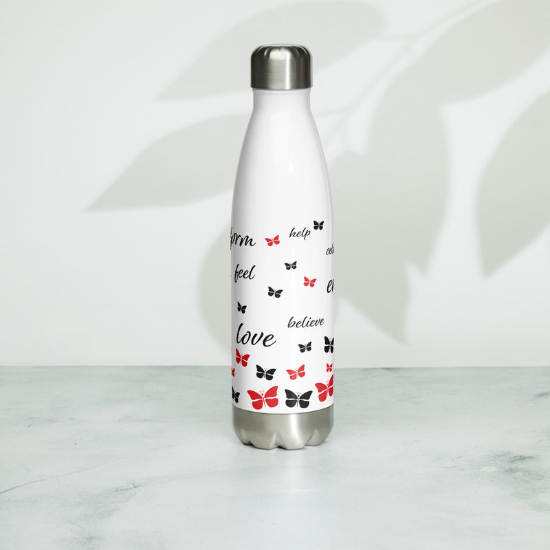 RedButterfly by Omaris stainless steel water bottle 17oz