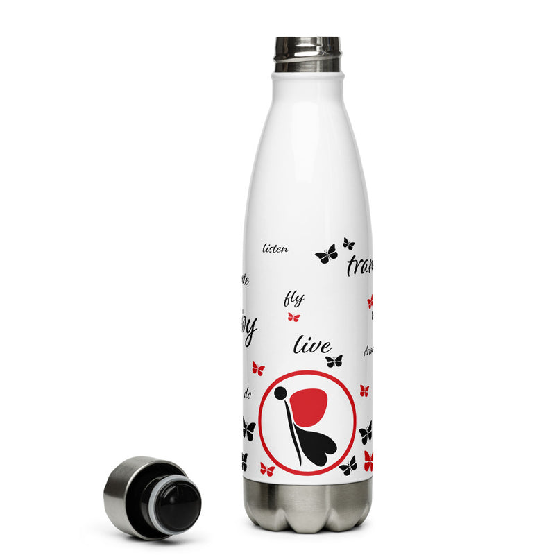 RedButterfly by Omaris stainless steel water bottle 17oz